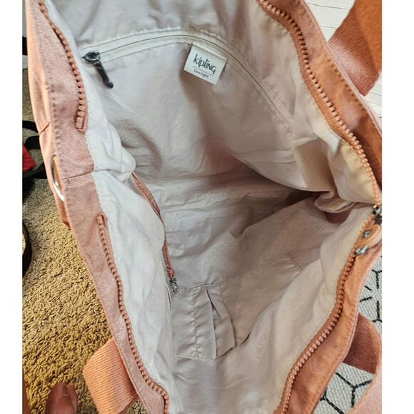 Kipling Asseni Tote Bag in Warm Rose Pink - Picture 5 of 13